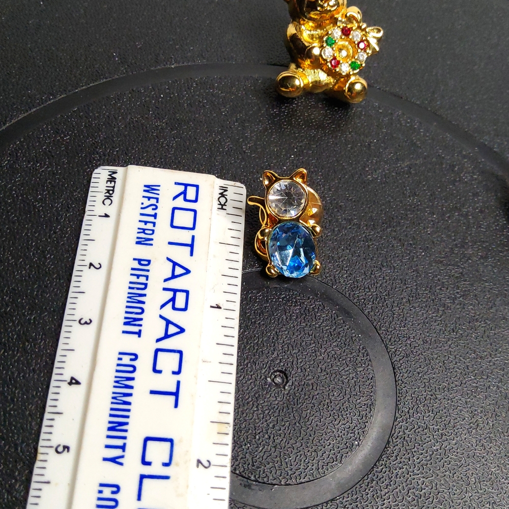 Animals and Angeles pins goldtone and rhinestone - Picture 5 of 8